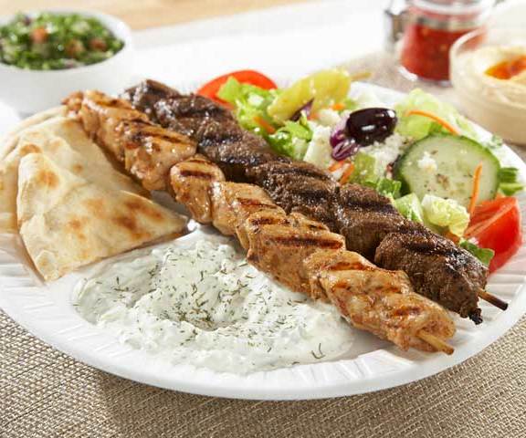 kabob platter chicken steak greek fiesta restaurant raleigh cary nc